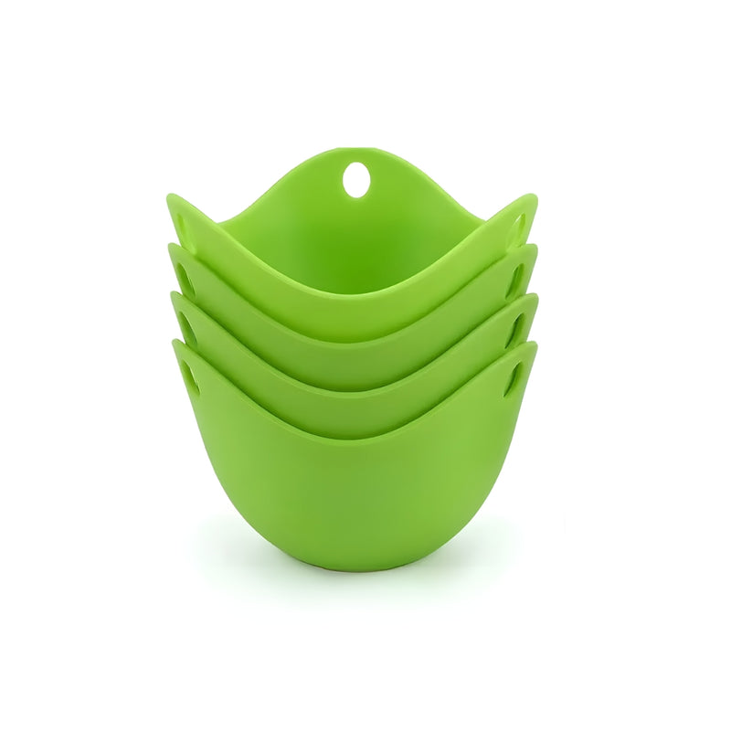 Non-Stick Silicone Egg Poachers (4-Pack)