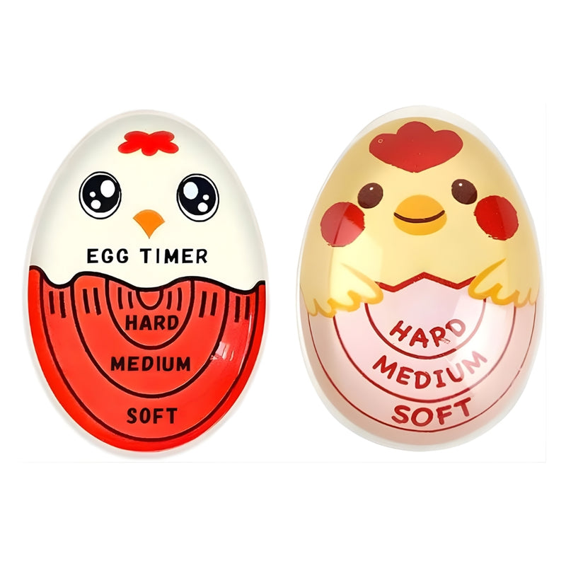Egg Timer 2-Pack - Colour Changing Boiling Indicator, Reusable Cooking Aid for Soft to Hard Eggs, Kitchen Essentials