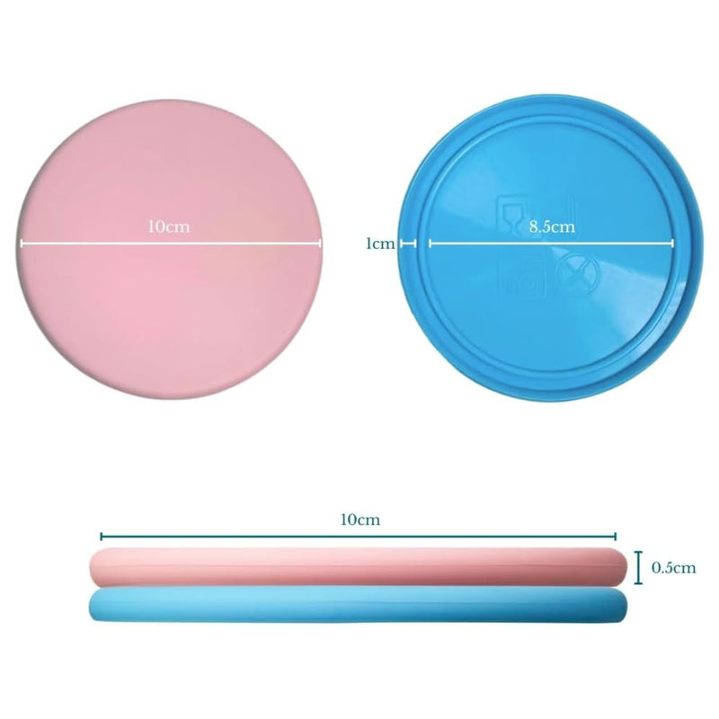 Reusable Silicone Pot Tops – 4-Pack 95 mm Airtight Yoghurt & Cream Pot Lids, Perfect for SKYR ONKEN ALPRO and Other Large Yogurt Pots