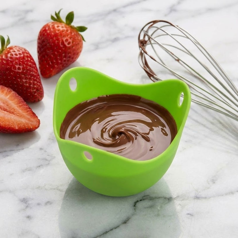 Kitchen Essentials 4-Pack Silicone Egg Poachers - Nonstick, Colorful & Flexible Poaching Cups with Matte Finish, Dishwasher-Safe