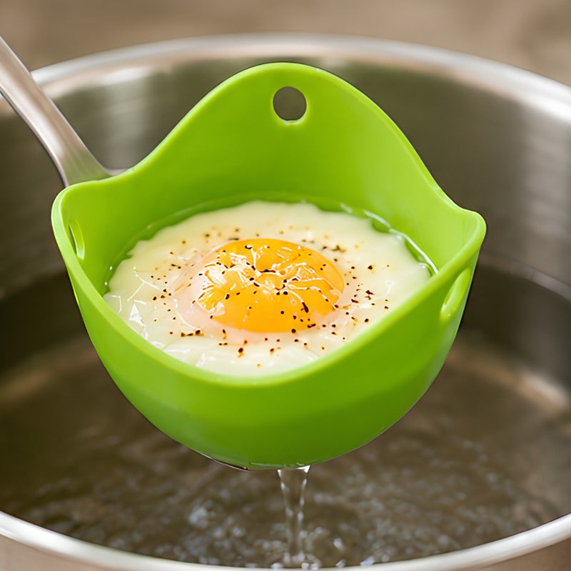 Non-Stick Silicone Egg Poachers (4-Pack)