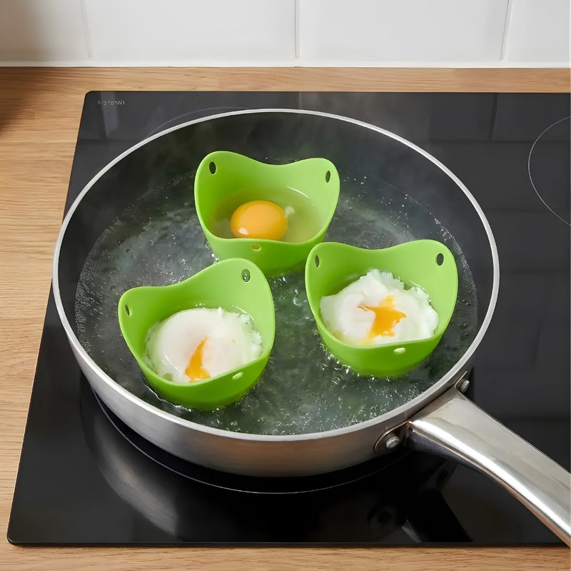 Non-Stick Silicone Egg Poachers (4-Pack)