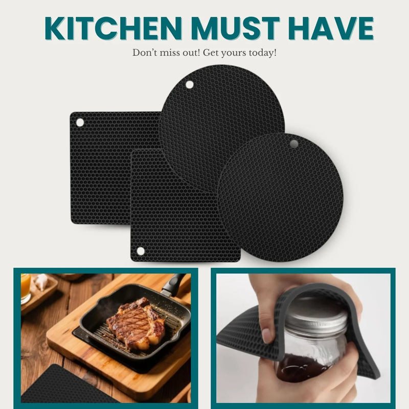 Silicone Trivets & Hot Pads (4-Pack)