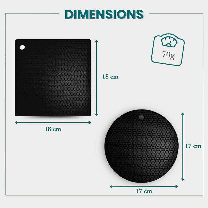 Silicone Trivets & Hot Pads (4-Pack)