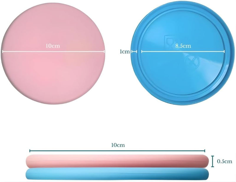 Reusable Silicone Pot Tops – 4-Pack 95 mm Airtight Yoghurt & Cream Pot Lids, Perfect for SKYR ONKEN ALPRO and Other Large Yogurt Pots